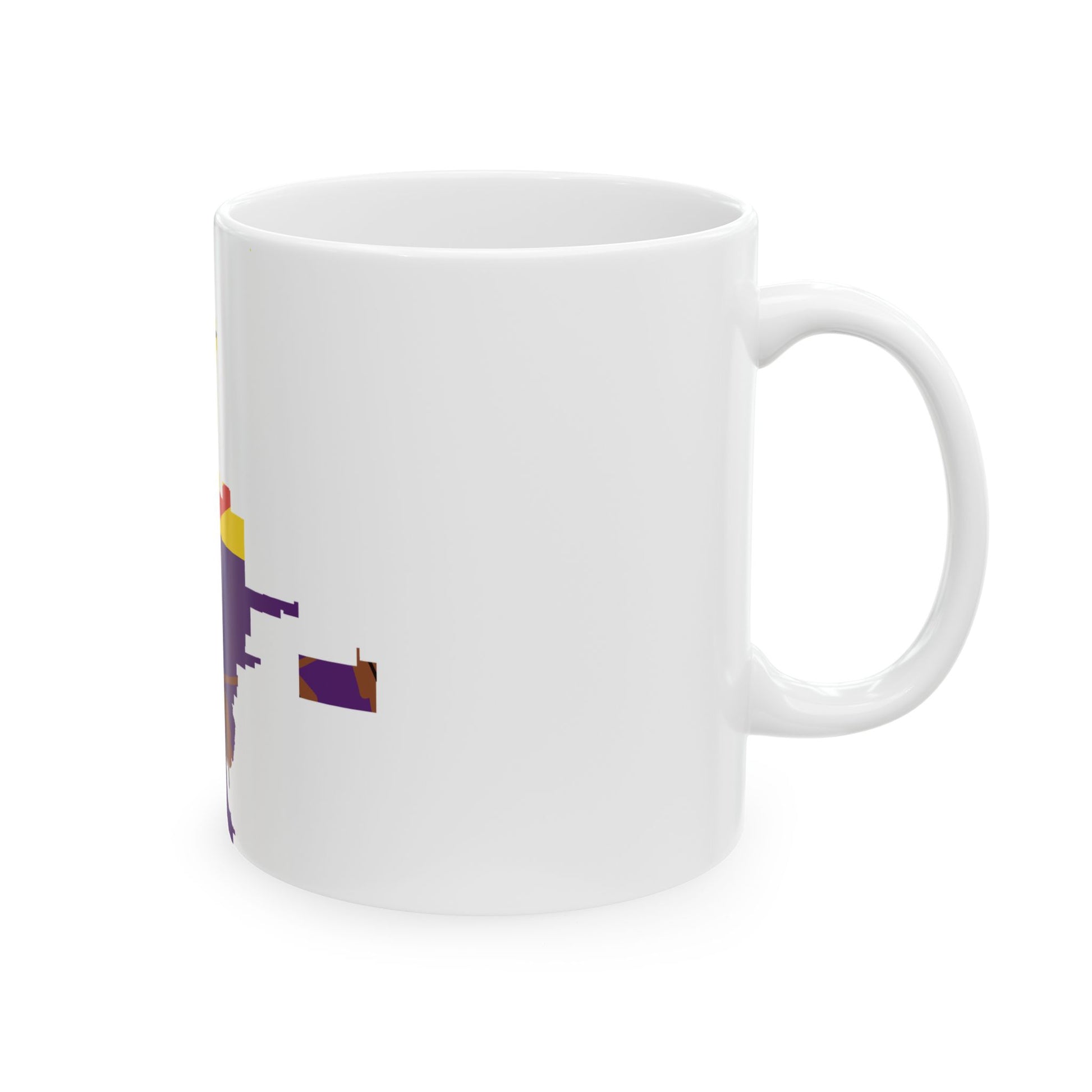 Flag map of the Tohono Oodham Nation (United States) White Coffee Mug-Go Mug Yourself