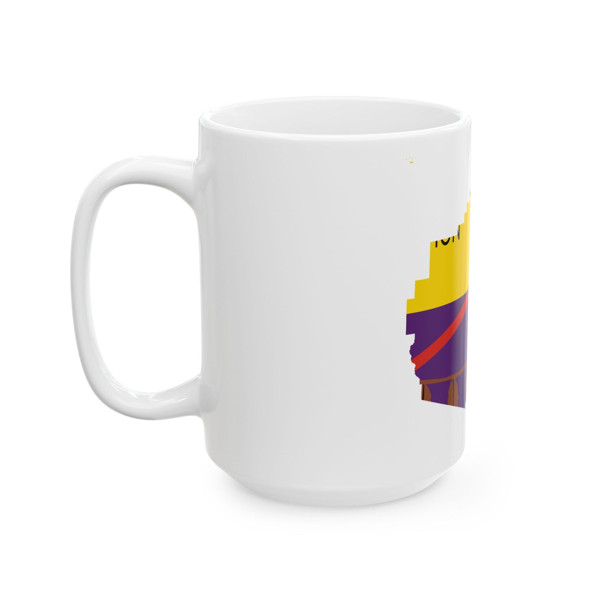 Flag map of the Tohono Oodham Nation (United States) White Coffee Mug-Go Mug Yourself