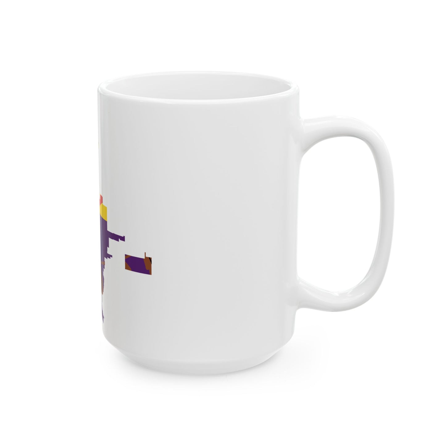 Flag map of the Tohono Oodham Nation (United States) White Coffee Mug-Go Mug Yourself