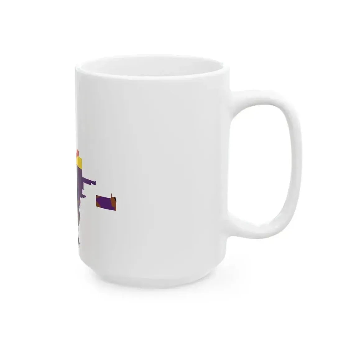 Flag map of the Tohono Oodham Nation (United States) White Coffee Mug - Go Mug Yourself