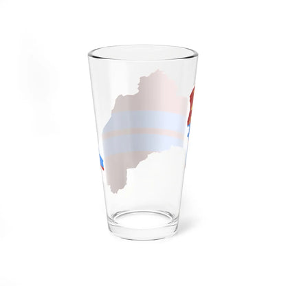 Flag map of the Turkmen SSR 1953-1991 Flag map of Turkmenistan 19911992 (Turkmenistan) Pint Glass 16oz - Go Mug Yourself