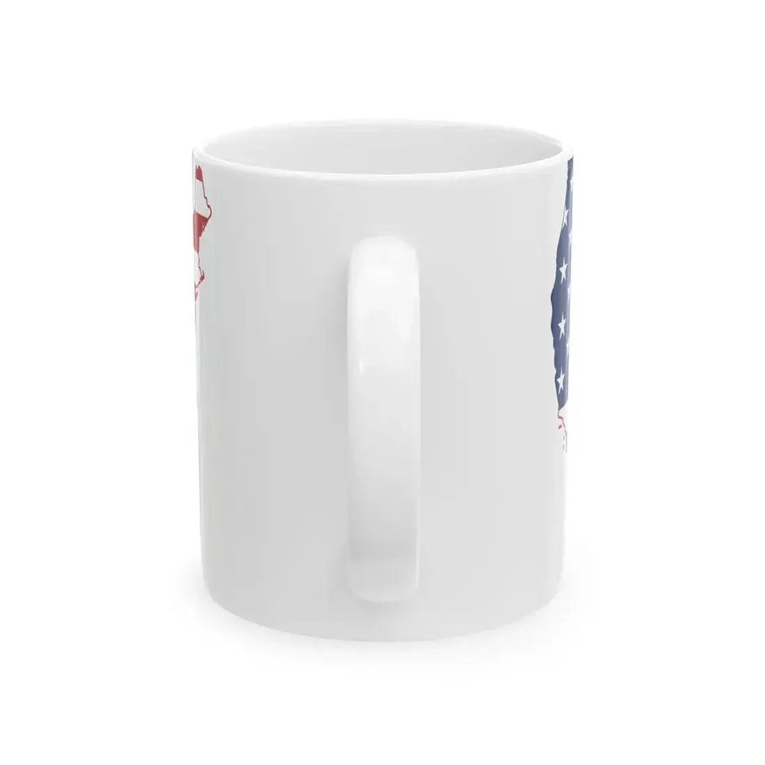 Flag-map of the United and Confederate States (United States) White Coffee Mug - Go Mug Yourself