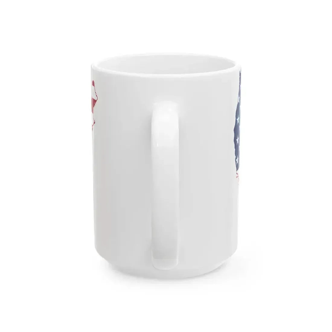 Flag-map of the United and Confederate States (United States) White Coffee Mug - Go Mug Yourself