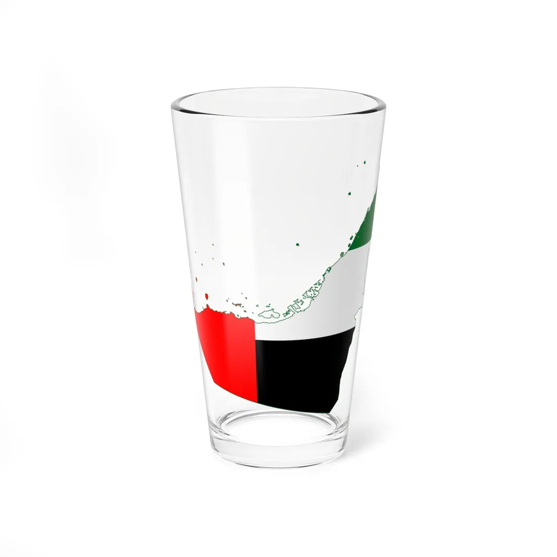 Flag map of the United Arab Emirates (United Arab Emirates) Pint Glass 16oz 16oz - Go Mug Yourself