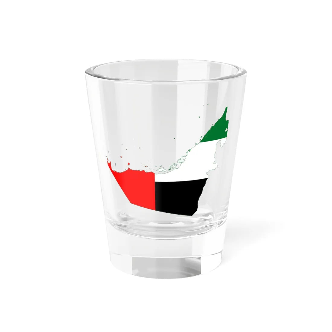 Flag map of the United Arab Emirates (United Arab Emirates) Shot Glass 1.5oz 1.5oz - Go Mug Yourself