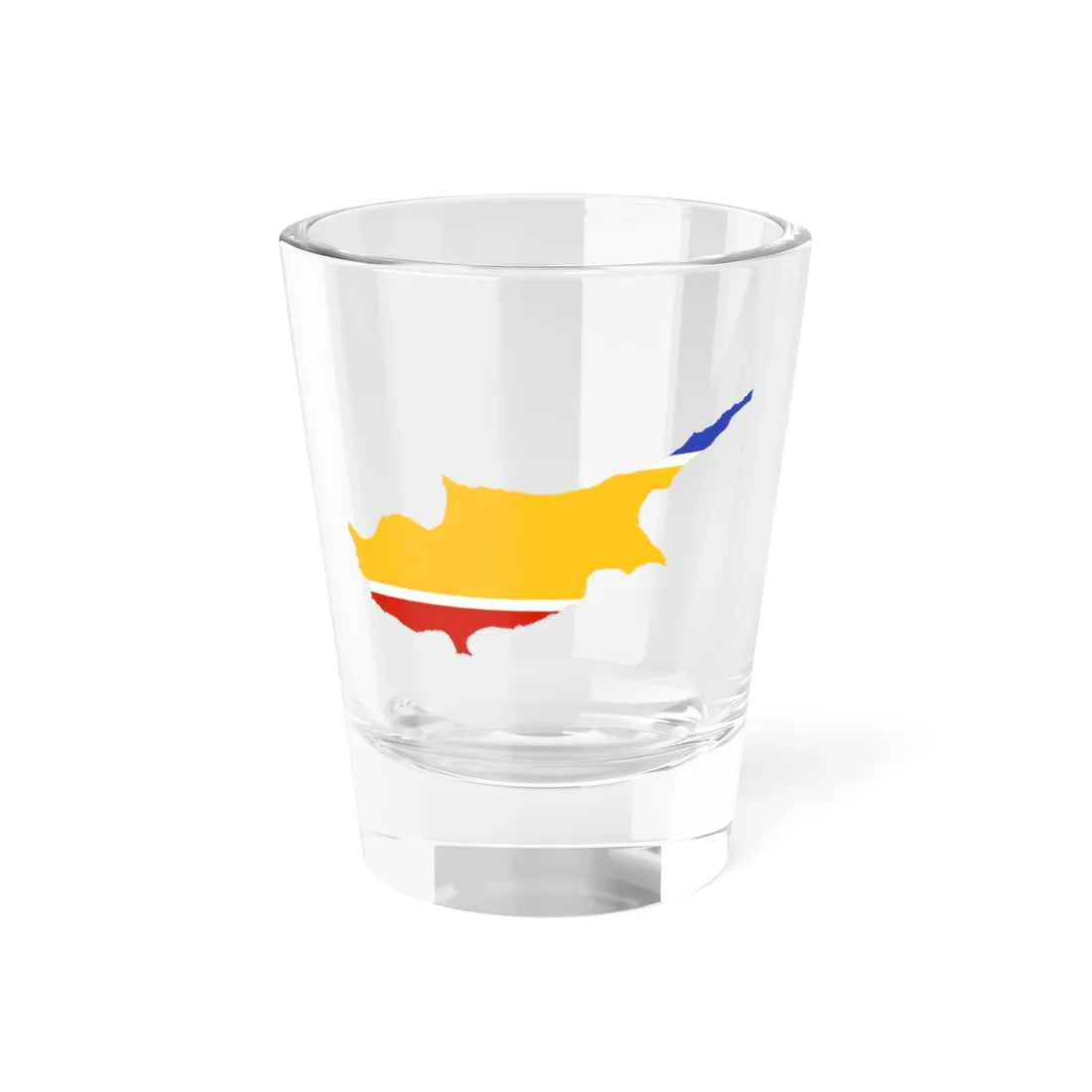 Flag-map of the United Cyprus Republic (Cyprus) Shot Glass 1.5oz 1.5oz - Go Mug Yourself