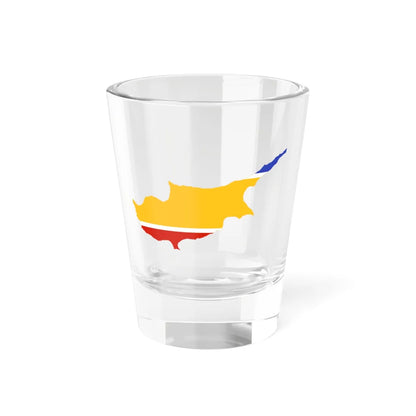 Flag-map of the United Cyprus Republic (Cyprus) Shot Glass 1.5oz 1.5oz - Go Mug Yourself