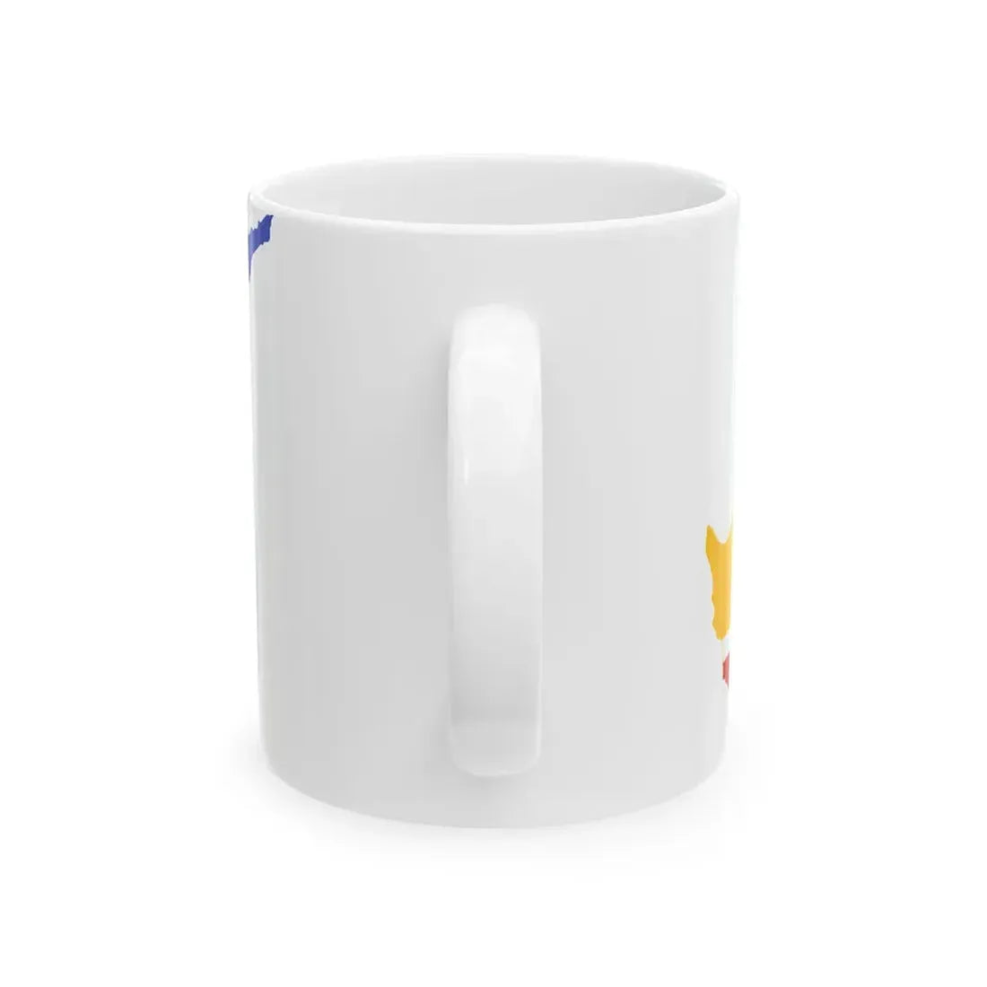 Flag-map of the United Cyprus Republic (Cyprus) White Coffee Mug - Go Mug Yourself
