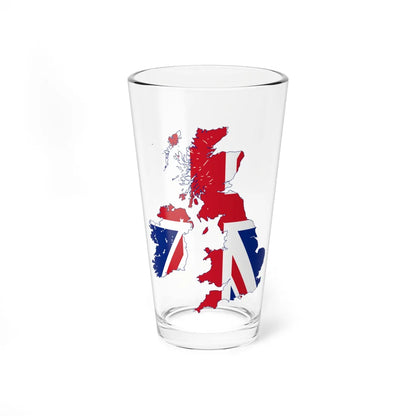 Flag map of the United Kingdom 1801-1922 reduced map (United Kingdom) Pint Glass 16oz 16oz - Go Mug Yourself