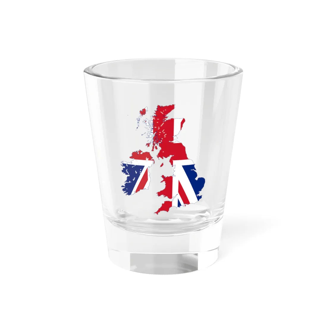 Flag map of the United Kingdom 1801-1922 reduced map (United Kingdom) Shot Glass 1.5oz 1.5oz - Go Mug Yourself