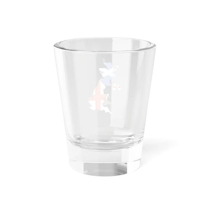 Flag-map of the United Kingdom subdivisions (United Kingdom) Shot Glass 1.5oz - Go Mug Yourself