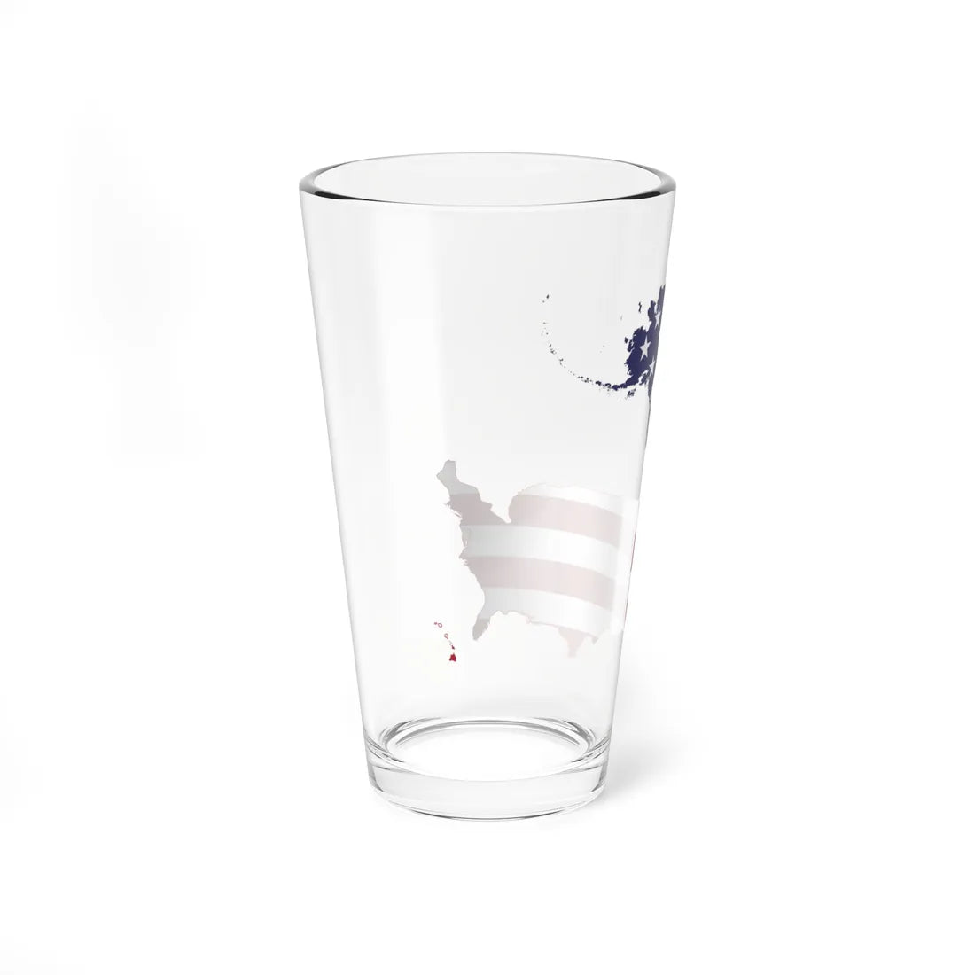 Flag-map of the United States 50 states (United States) Pint Glass 16oz - Go Mug Yourself
