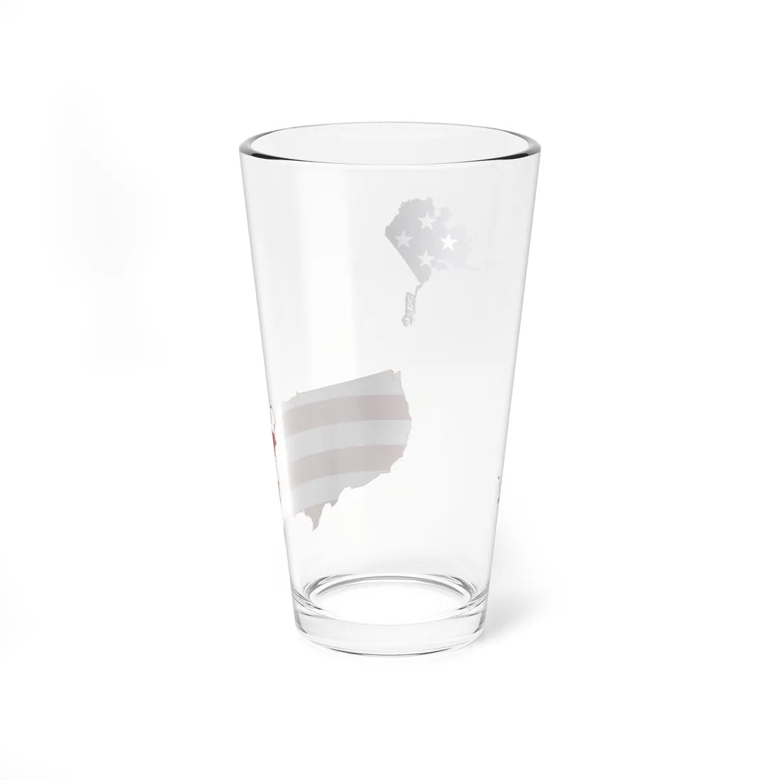 Flag-map of the United States 50 states (United States) Pint Glass 16oz - Go Mug Yourself