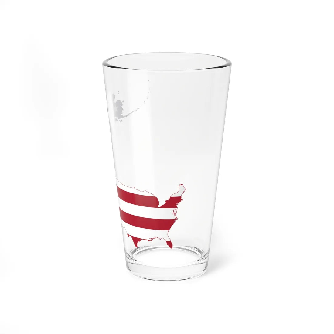Flag-map of the United States 50 states (United States) Pint Glass 16oz - Go Mug Yourself