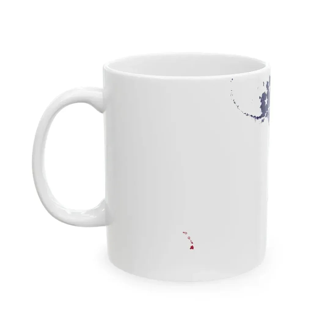 Flag-map of the United States 50 states (United States) White Coffee Mug - Go Mug Yourself