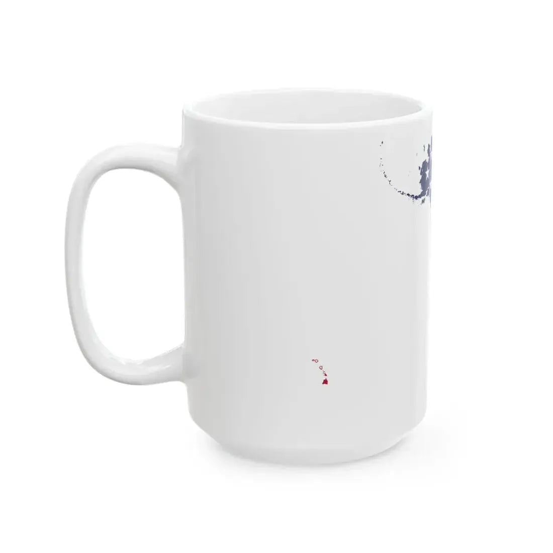 Flag-map of the United States 50 states (United States) White Coffee Mug - Go Mug Yourself