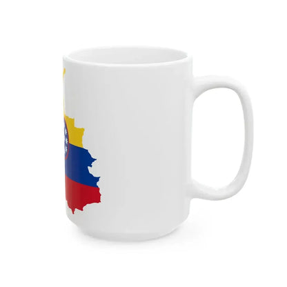 Flag-map of the United States of Colombia (Panama) White Coffee Mug - Go Mug Yourself