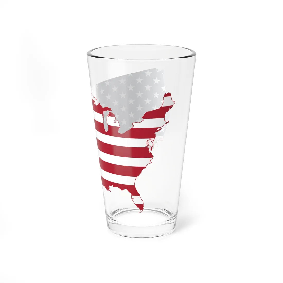 Flag-map of the United States (United States) Pint Glass 16oz - Go Mug Yourself