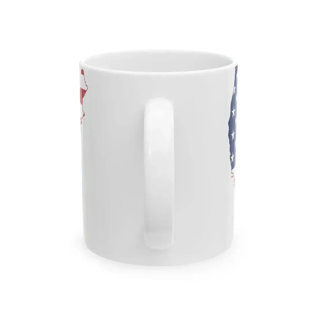 Flag-map of the United States (United States) White Coffee Mug - Go Mug Yourself
