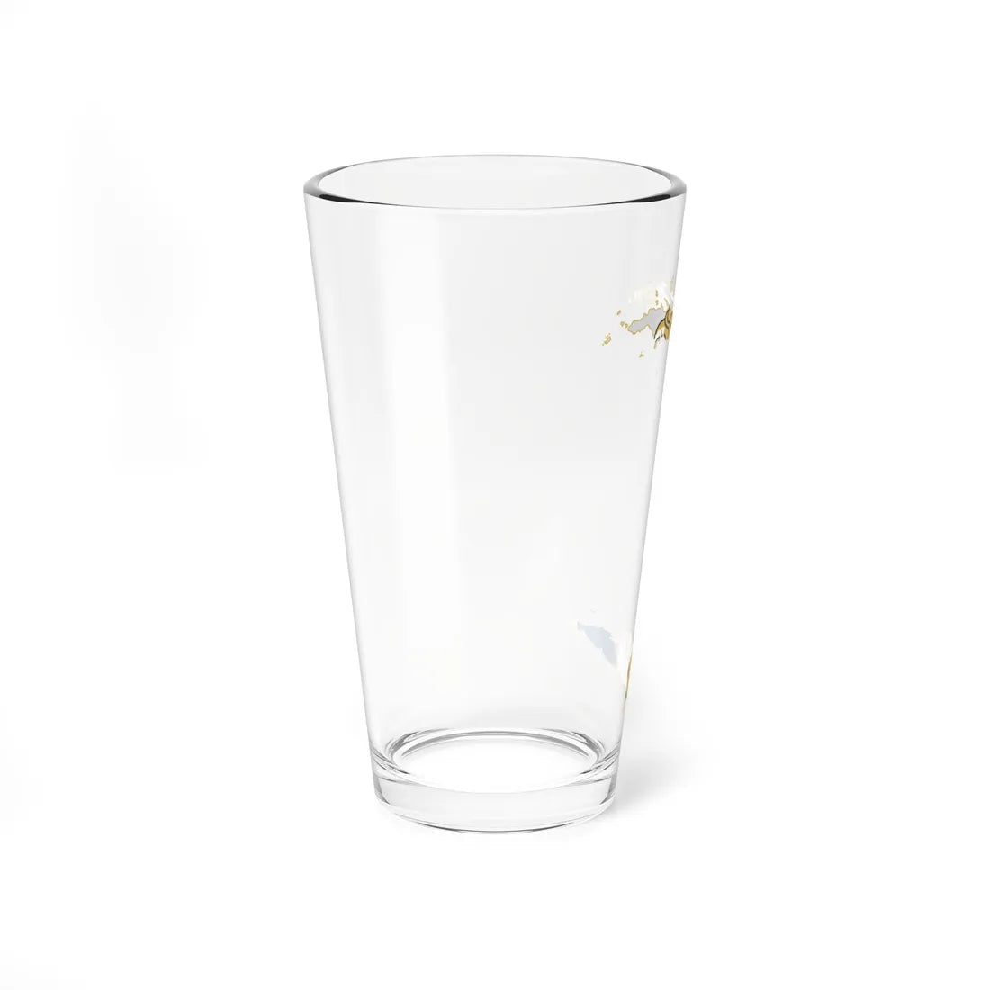 Flag-map of the United States Virgin Islands (United States) Pint Glass 16oz - Go Mug Yourself