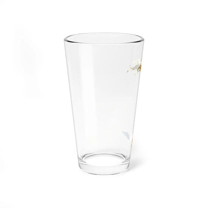 Flag-map of the United States Virgin Islands (United States) Pint Glass 16oz - Go Mug Yourself