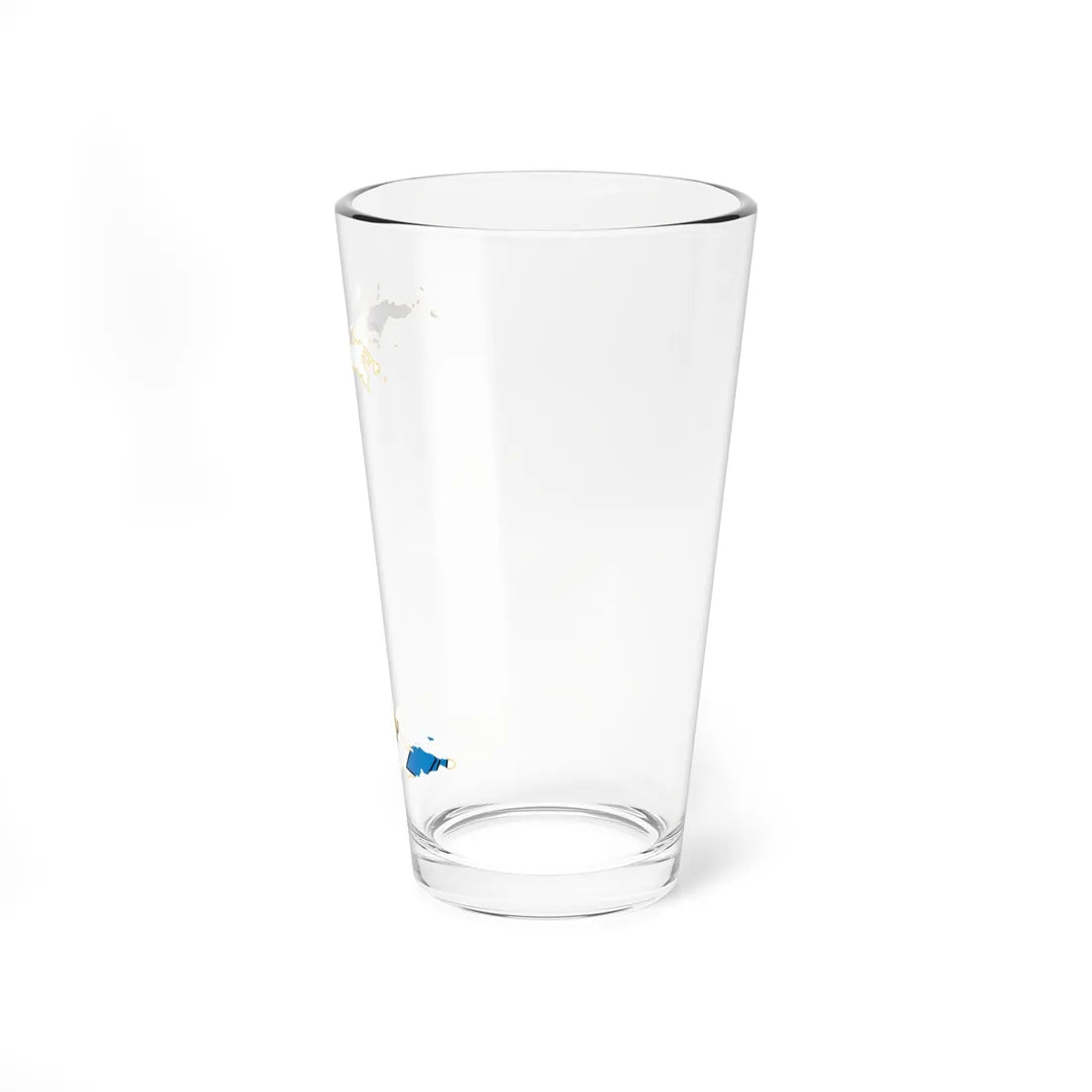 Flag-map of the United States Virgin Islands (United States) Pint Glass 16oz - Go Mug Yourself