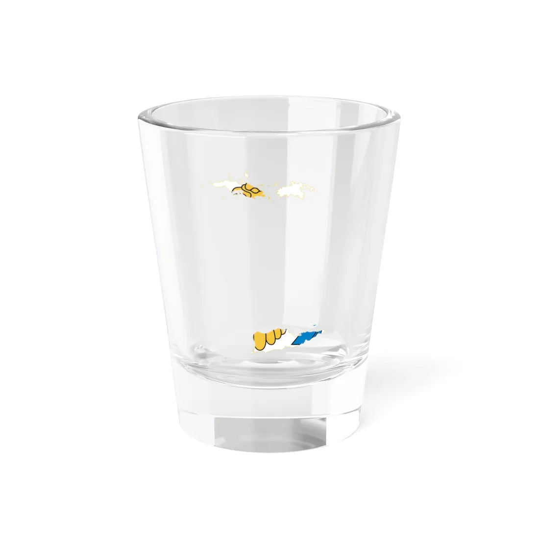 Flag-map of the United States Virgin Islands (United States) Shot Glass 1.5oz 1.5oz - Go Mug Yourself