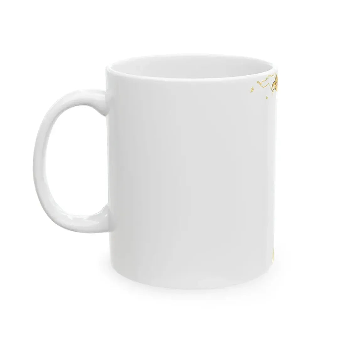 Flag-map of the United States Virgin Islands (United States) White Coffee Mug - Go Mug Yourself