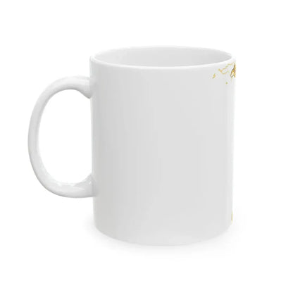 Flag-map of the United States Virgin Islands (United States) White Coffee Mug - Go Mug Yourself