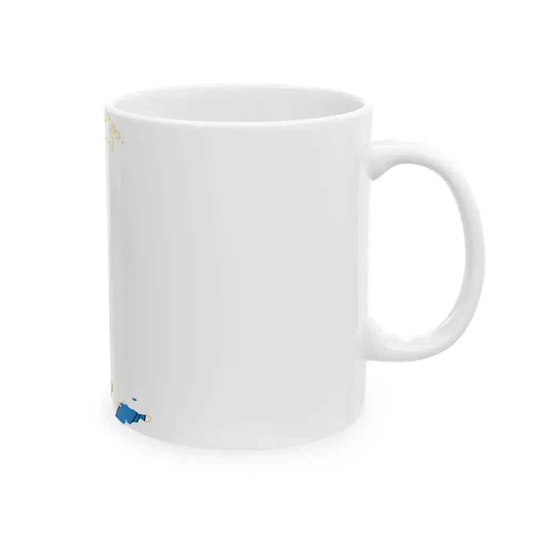 Flag-map of the United States Virgin Islands (United States) White Coffee Mug - Go Mug Yourself