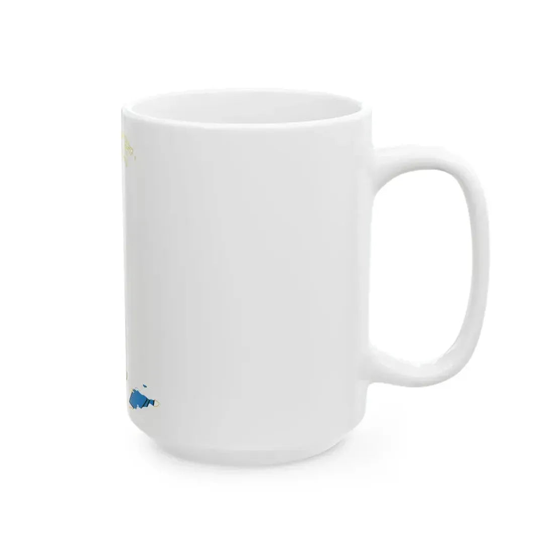 Flag-map of the United States Virgin Islands (United States) White Coffee Mug - Go Mug Yourself