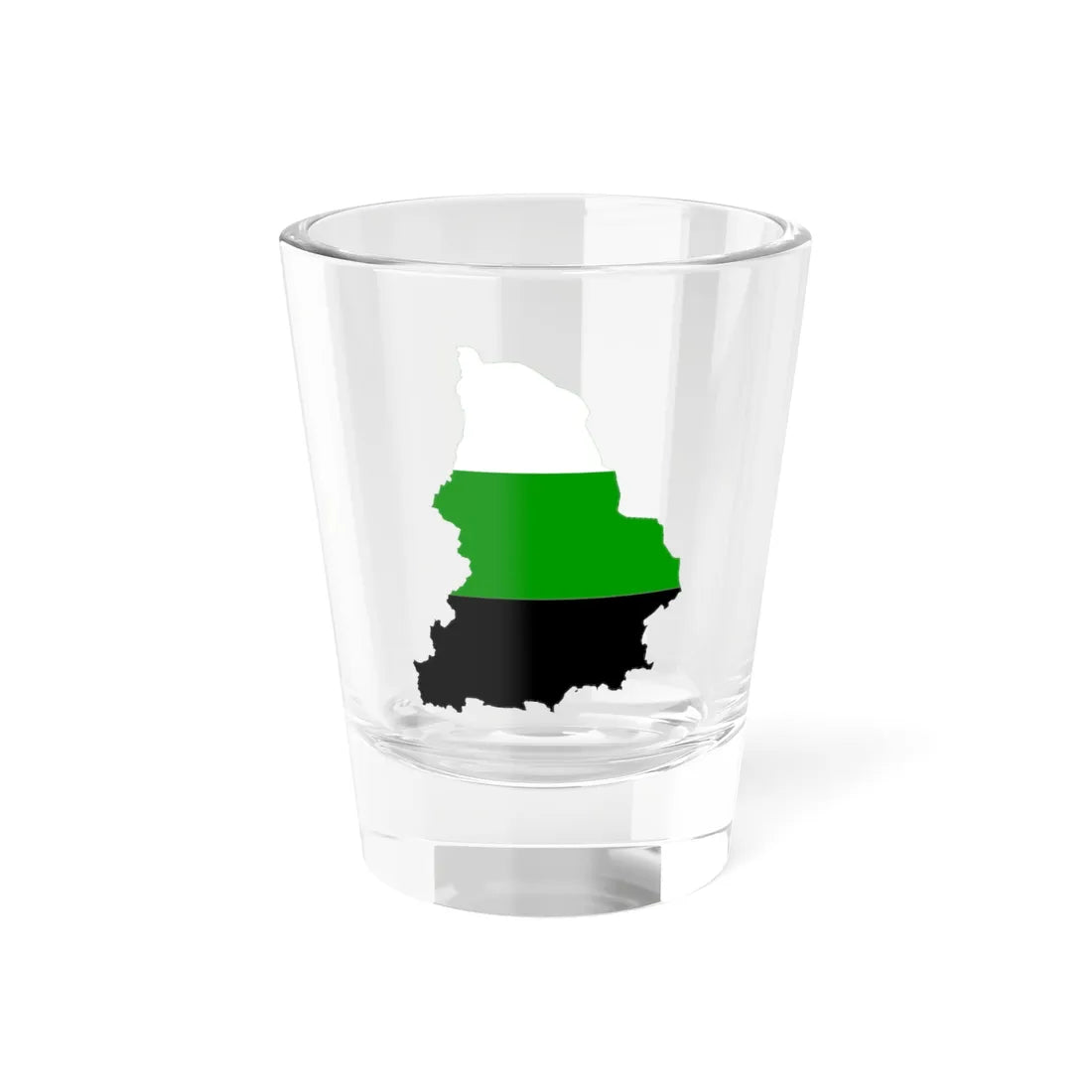 Flag-map of the Ural Republic (Russia) Shot Glass 1.5oz 1.5oz - Go Mug Yourself