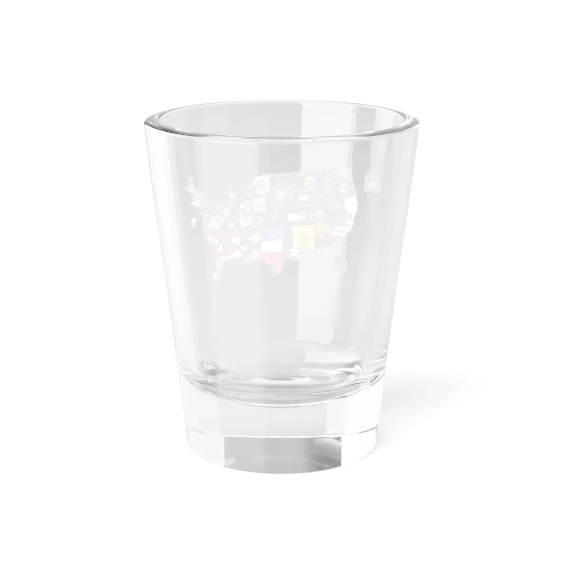 Flag-map of the US states and Washington D.C (United States) Shot Glass 1.5oz - Go Mug Yourself