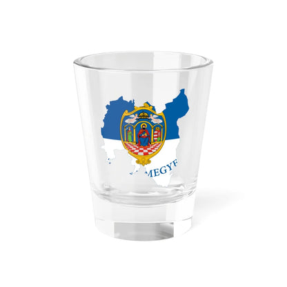 Flag-map of Tolna County (Hungary) Shot Glass 1.5oz 1.5oz - Go Mug Yourself