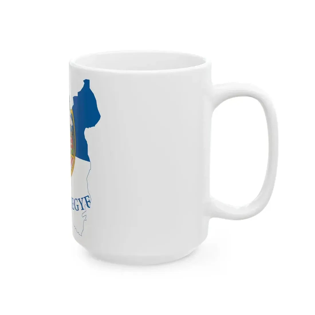 Flag-map of Tolna County (Hungary) White Coffee Mug - Go Mug Yourself