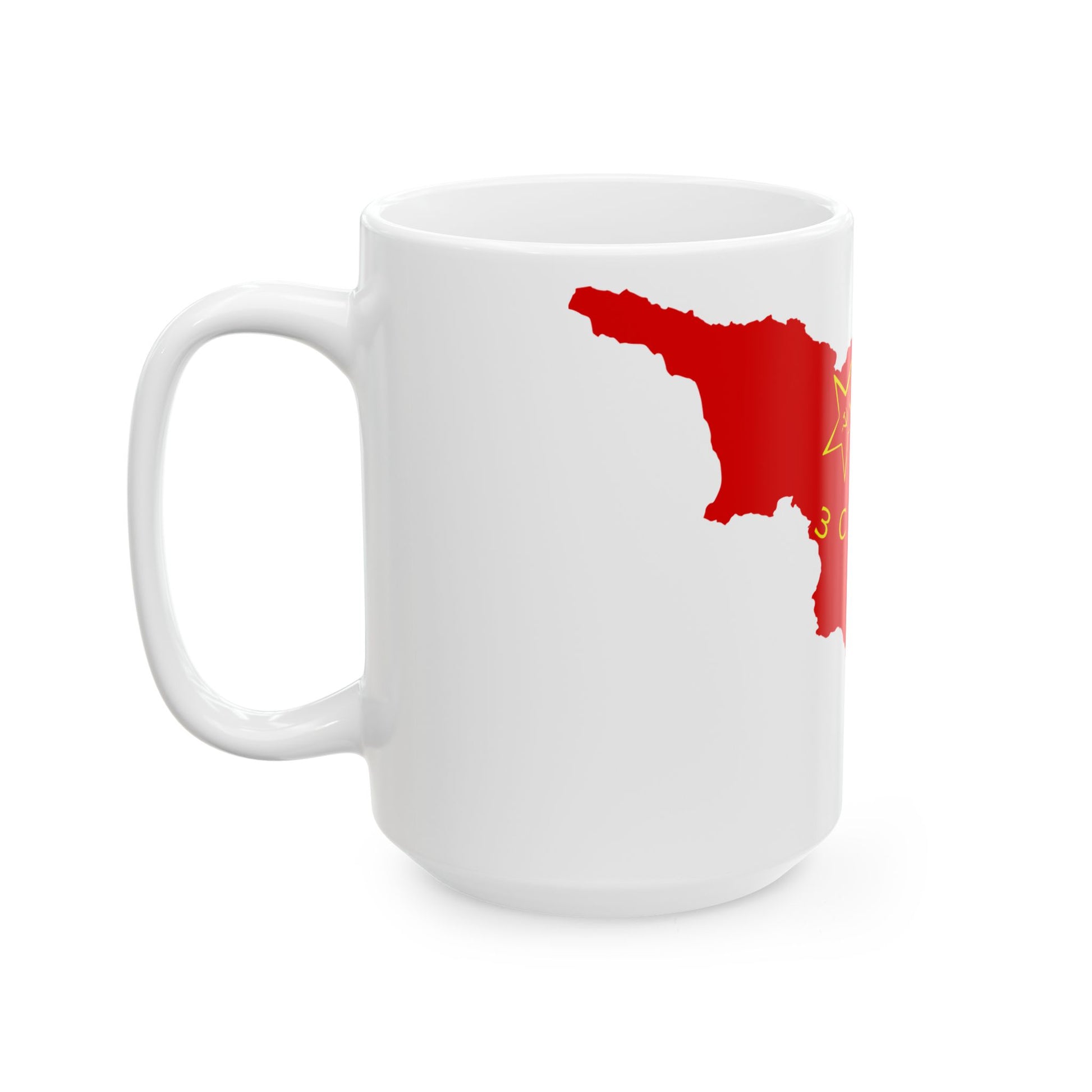 Flag map of Transcaucasian SFSR 1922-1936 (Azerbaijan) White Coffee Mug-Go Mug Yourself