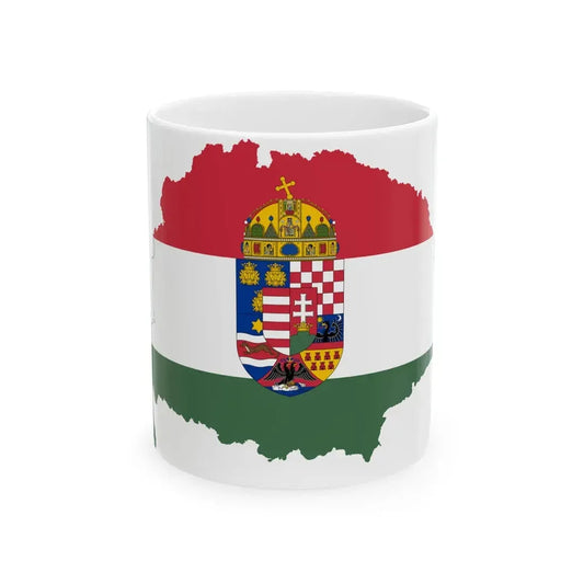 Flag-map of Transleithania 1896-1915 (Hungary) White Coffee Mug 11oz - Go Mug Yourself