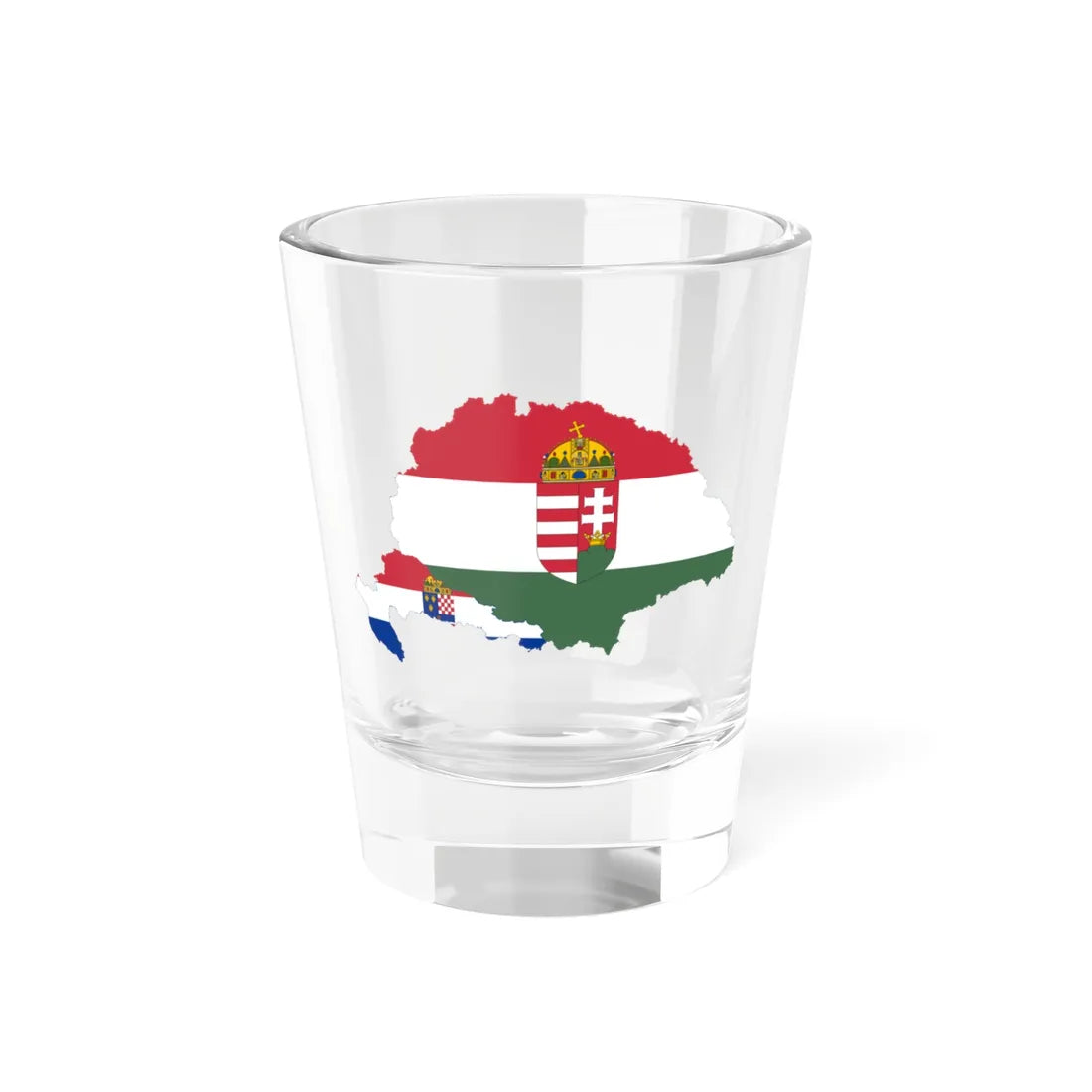 Flag-map of Transleithania 1915-1918 variant (Hungary) Shot Glass 1.5oz 1.5oz - Go Mug Yourself