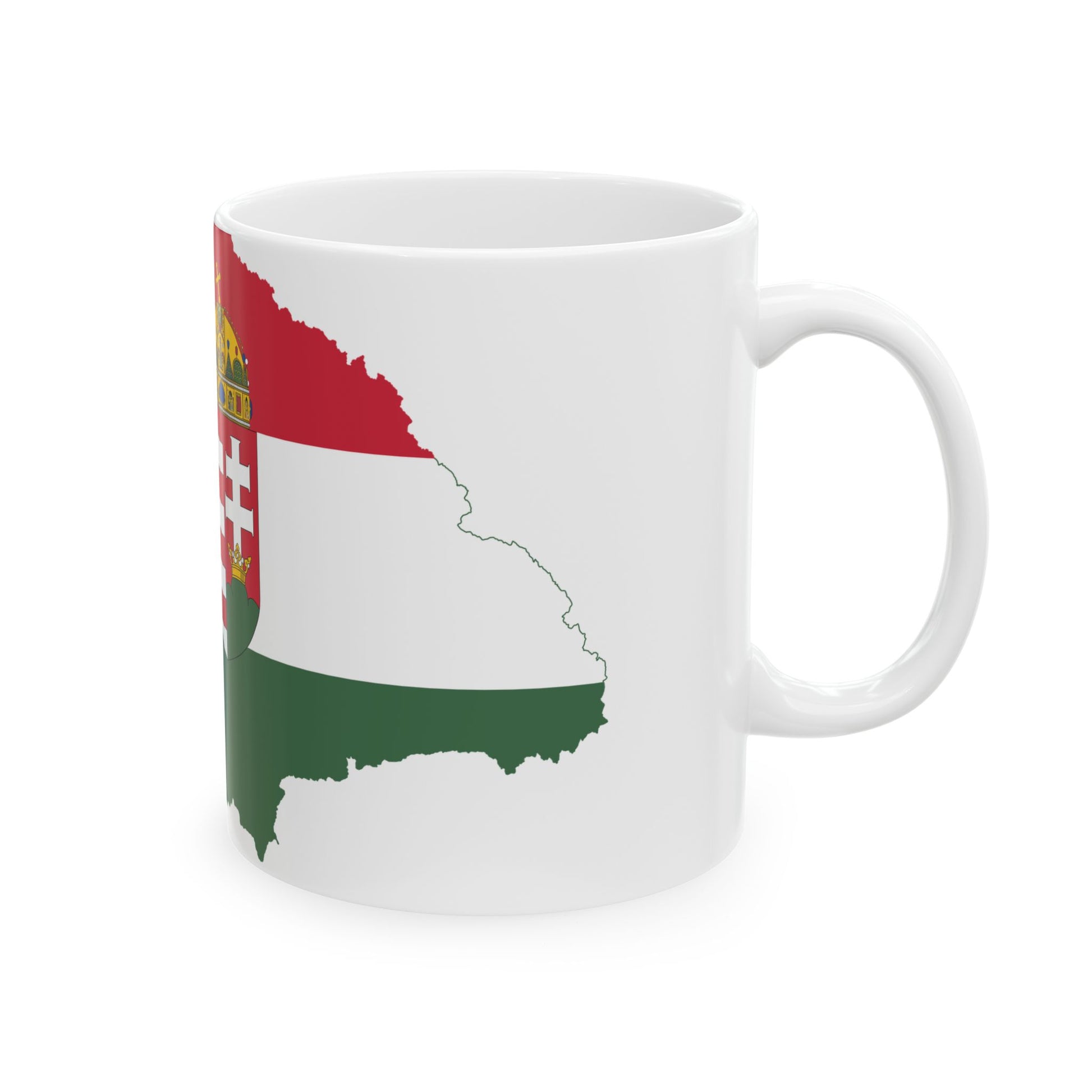 Flag-map of Transleithania 1915-1918 variant (Hungary) White Coffee Mug-Go Mug Yourself