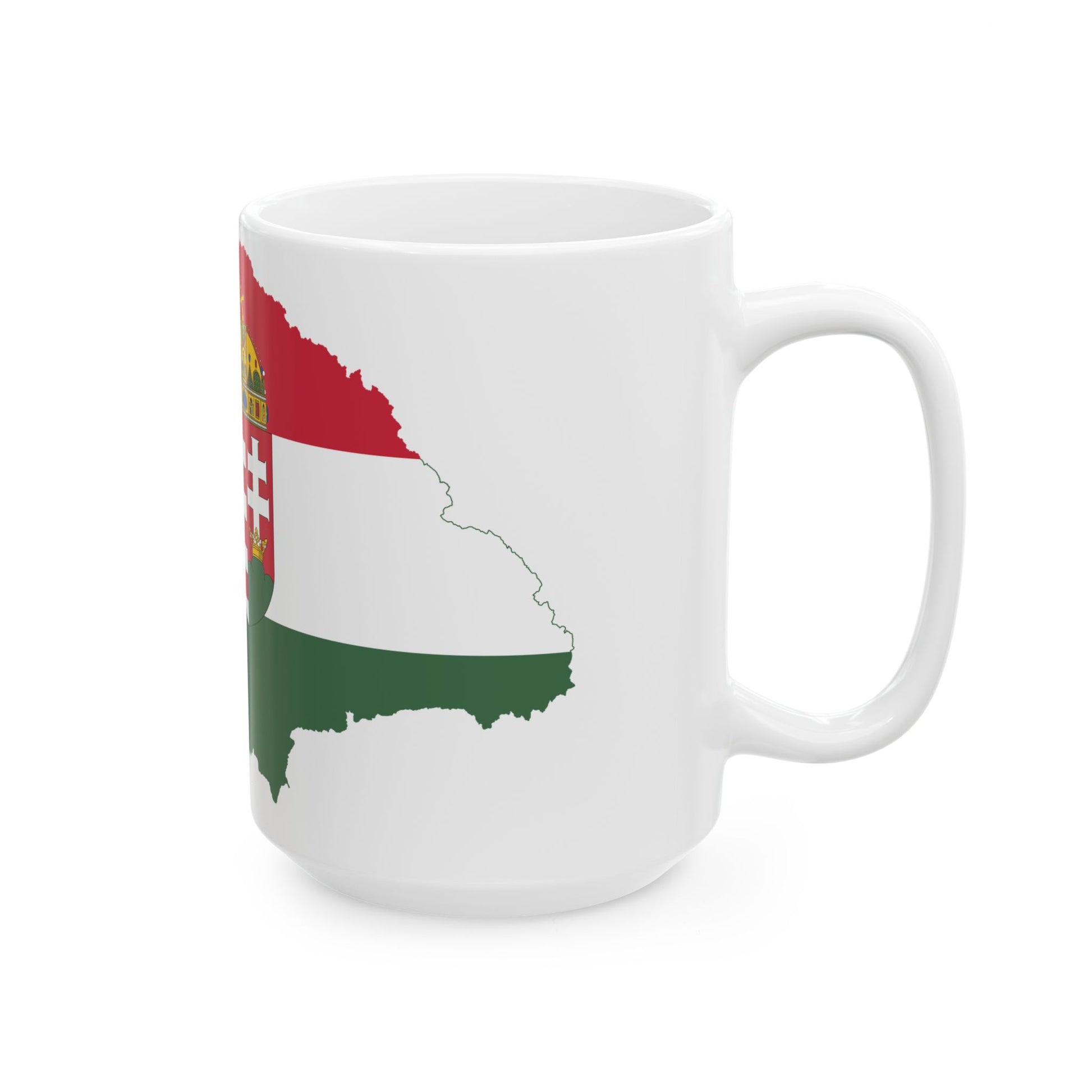 Flag-map of Transleithania 1915-1918 variant (Hungary) White Coffee Mug-Go Mug Yourself