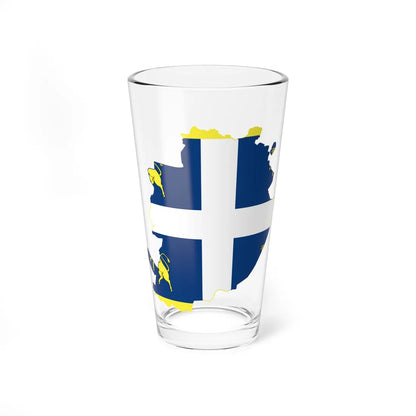 Flag map of Turin (Italy) Pint Glass 16oz 16oz - Go Mug Yourself