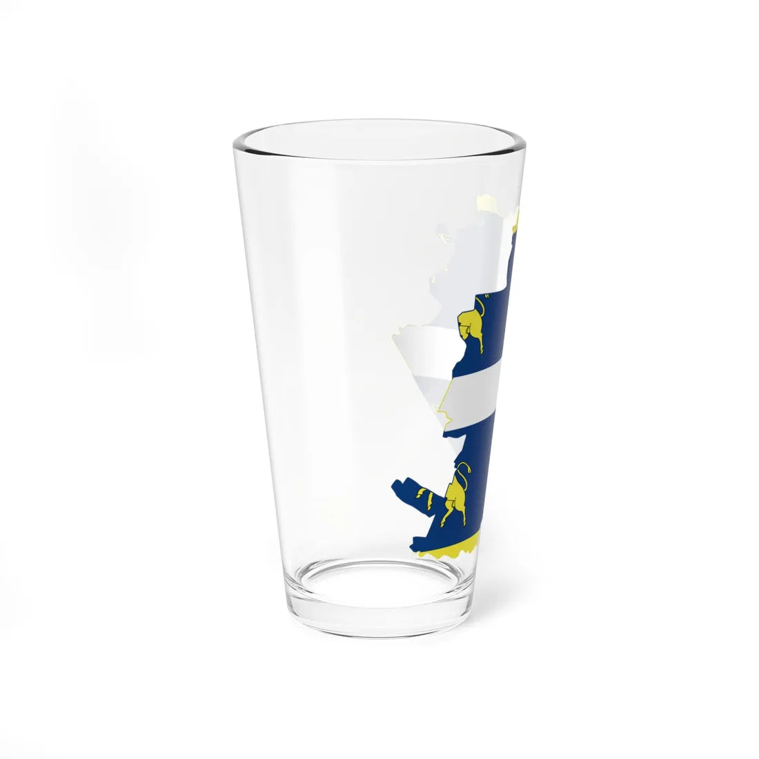 Flag map of Turin (Italy) Pint Glass 16oz - Go Mug Yourself