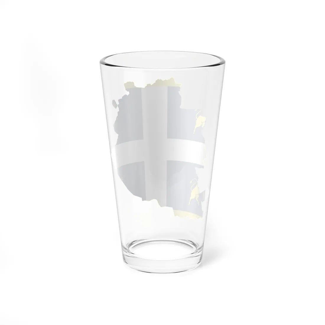Flag map of Turin (Italy) Pint Glass 16oz - Go Mug Yourself