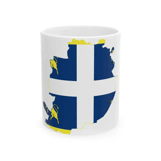 Flag map of Turin (Italy) White Coffee Mug 11oz - Go Mug Yourself