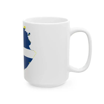 Flag map of Turin (Italy) White Coffee Mug - Go Mug Yourself