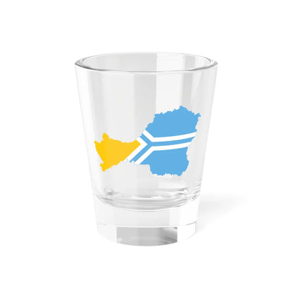 Flag-map of Tuva (Russia) Shot Glass 1.5oz 1.5oz - Go Mug Yourself