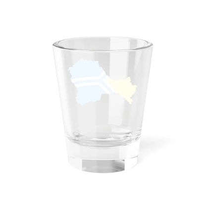 Flag-map of Tuva (Russia) Shot Glass 1.5oz - Go Mug Yourself