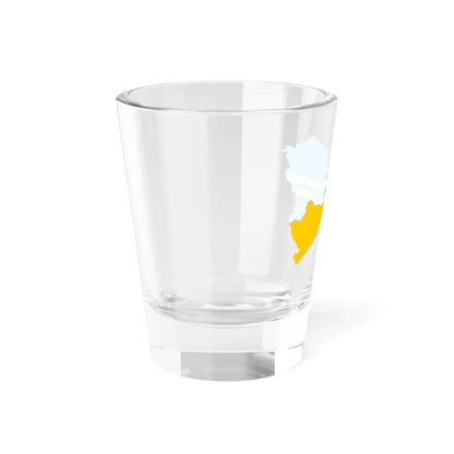 Flag-map of Tuva (Russia) Shot Glass 1.5oz - Go Mug Yourself
