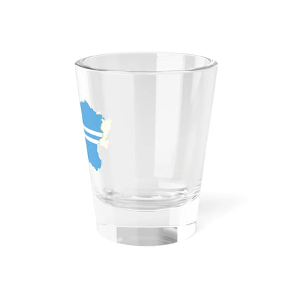 Flag-map of Tuva (Russia) Shot Glass 1.5oz - Go Mug Yourself
