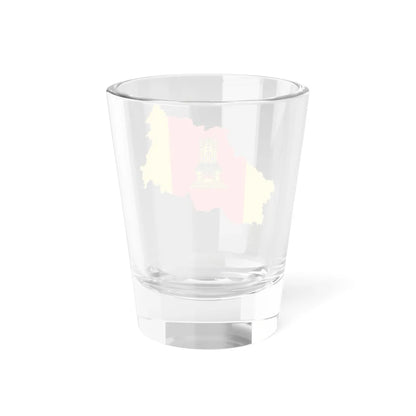 Flag-map of Tver Oblast (Russia) Shot Glass 1.5oz - Go Mug Yourself